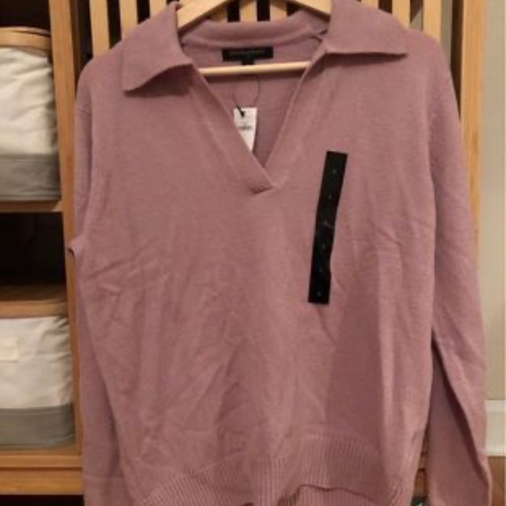 NWT Lilac Banana Republic Polo Sweater